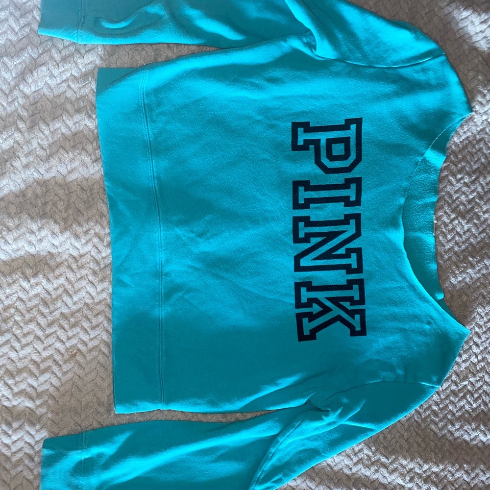 PINK Victoria's Secret Women’s Blue Sweatshirt